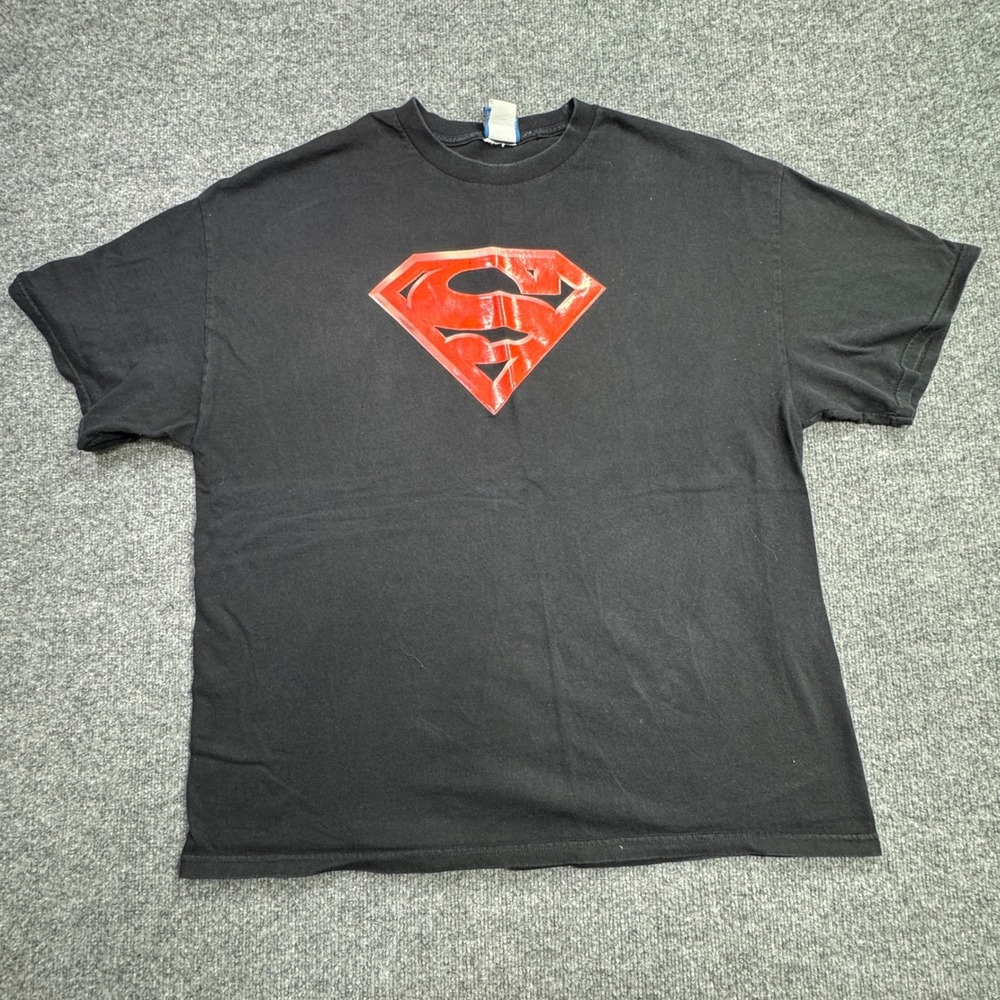 Superman DC Comics T Shirt Mens XXL Red Black Retro Y2K Vintage Streetwear